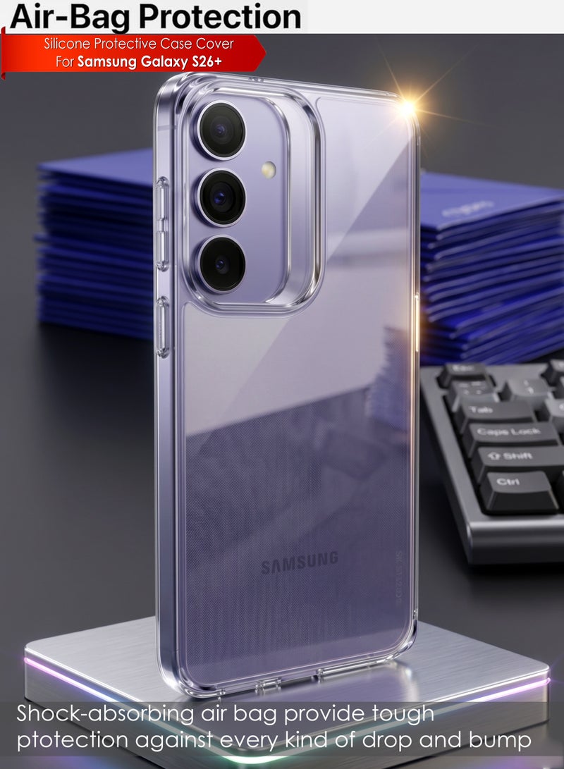 Samsung Galaxy S26 Plus Premium Case | Premium Silicone Case Cover Designed for Samsung Galaxy S26 Plus |Samsung Galaxy S26 Plus Case Camera and Drop Protection Thin Protective Back Cover Case for Samsung Galaxy S26 Plus - Clear - Image 2