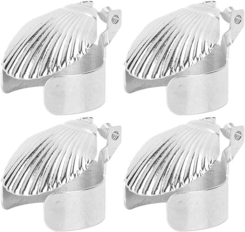 Dioche Candle Snuffer, Candle Accessories 4Pcs Metal Shell Pattern Automatic Candle Stopper Candle Wick Trimmer for Putting Out Candle Flame Safely (Silver Color) - Image 5