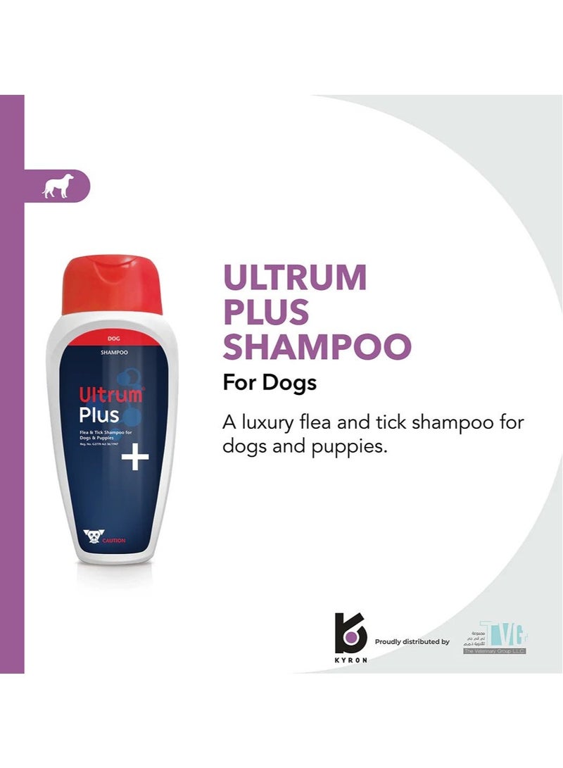 Generic Kyron Ultrum Plus Shampoo For Dogs 250ml polyethylene bottles with flip-top cap. - Image 2
