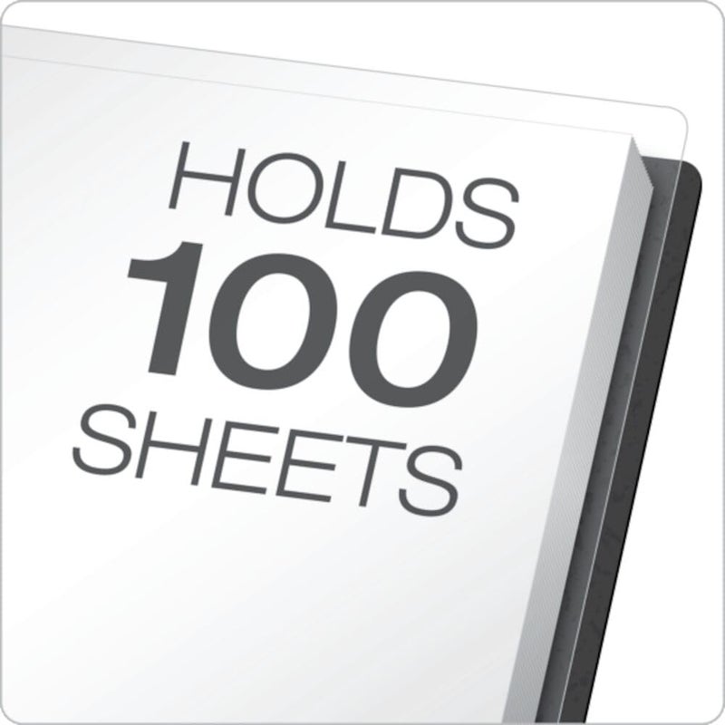 Oxford Clear Front Report Covers, Black, Letter Size, 25 per box (55806EE) - Image 3