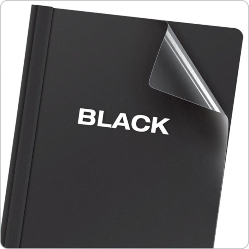 Oxford Clear Front Report Covers, Black, Letter Size, 25 per box (55806EE) - Image 2
