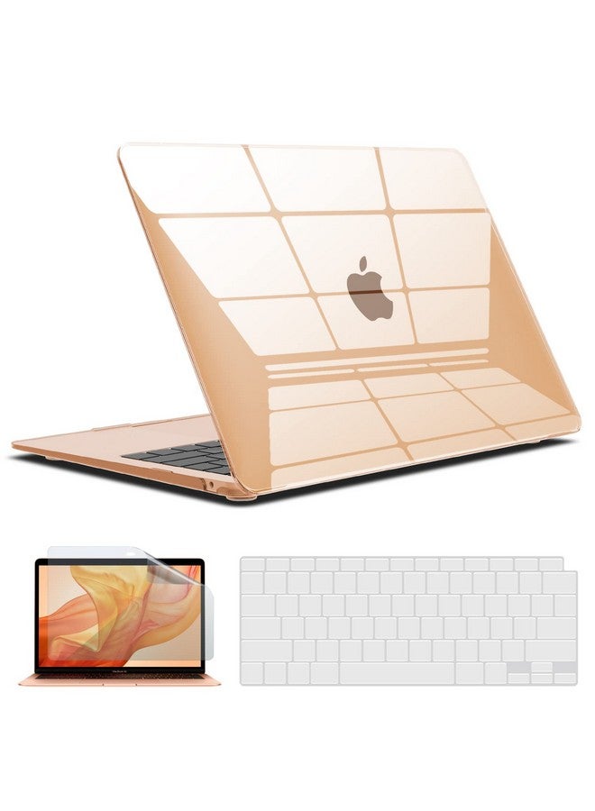 آي بينزر حافظة IBENZER متوافقة مع جهاز MacBook Air 13 بوصة 2022 2021 2020 M1 A2337 A2179 A1932، حافظة صلبة وغطاء لوحة مفاتيح وغشاء شاشة لجهاز Mac Air 13 مع Touch ID، شفافة للغاية، AT13CYCL+2 - Image 1