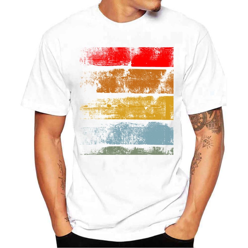 All Flags 3D Short-Sleeved T-Shirt Men's Round Neck Short-Sleeved Large Size Trendy S - Image 1
