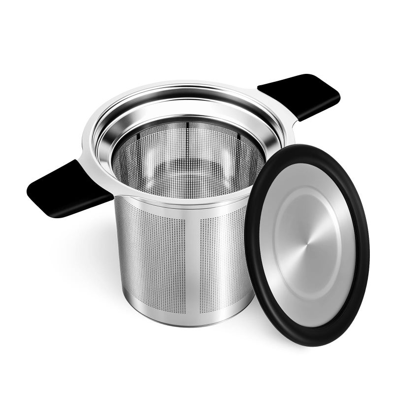 Tifanso Stainless Steel Tea Infuser Steeper Strainer for Loose Leaf Tea, Fine Mesh Reusable Diffusers Ball Bag Filter Holder with Heat Proof Handles for Teapots, Mugs, Cups - Image 1