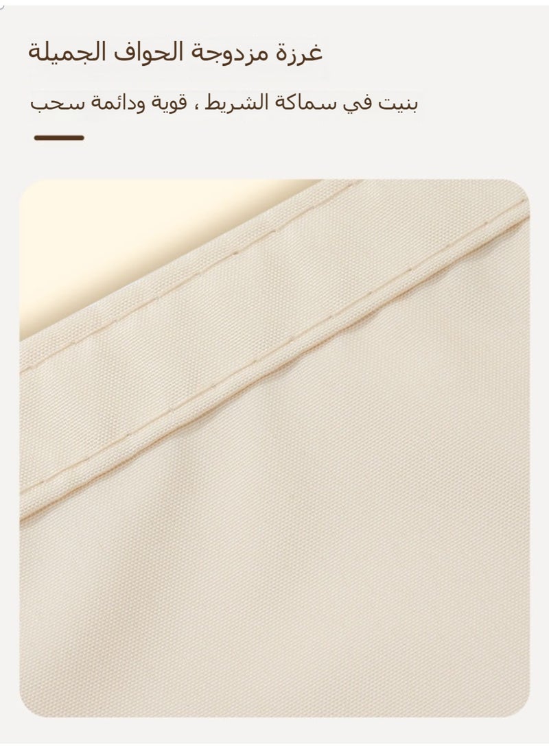 2x2M Khaki Outdoor Sun Shade Tarp – Waterproof, UV Block Heavy Duty, for Balcony, Patio, Garde - Image 5