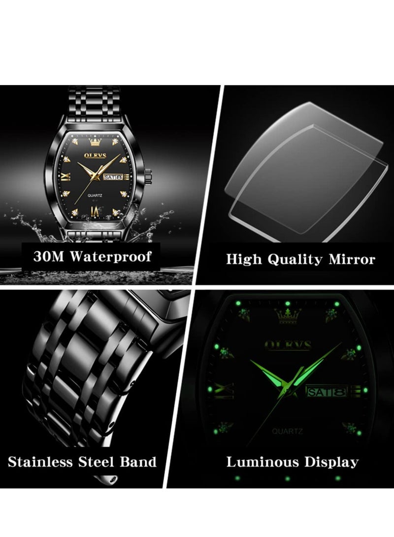 أوليفز OLE vs Men هي ساعة كوارتز تناظرية ماسية فاخرة للأعمال 5528 - Image 5