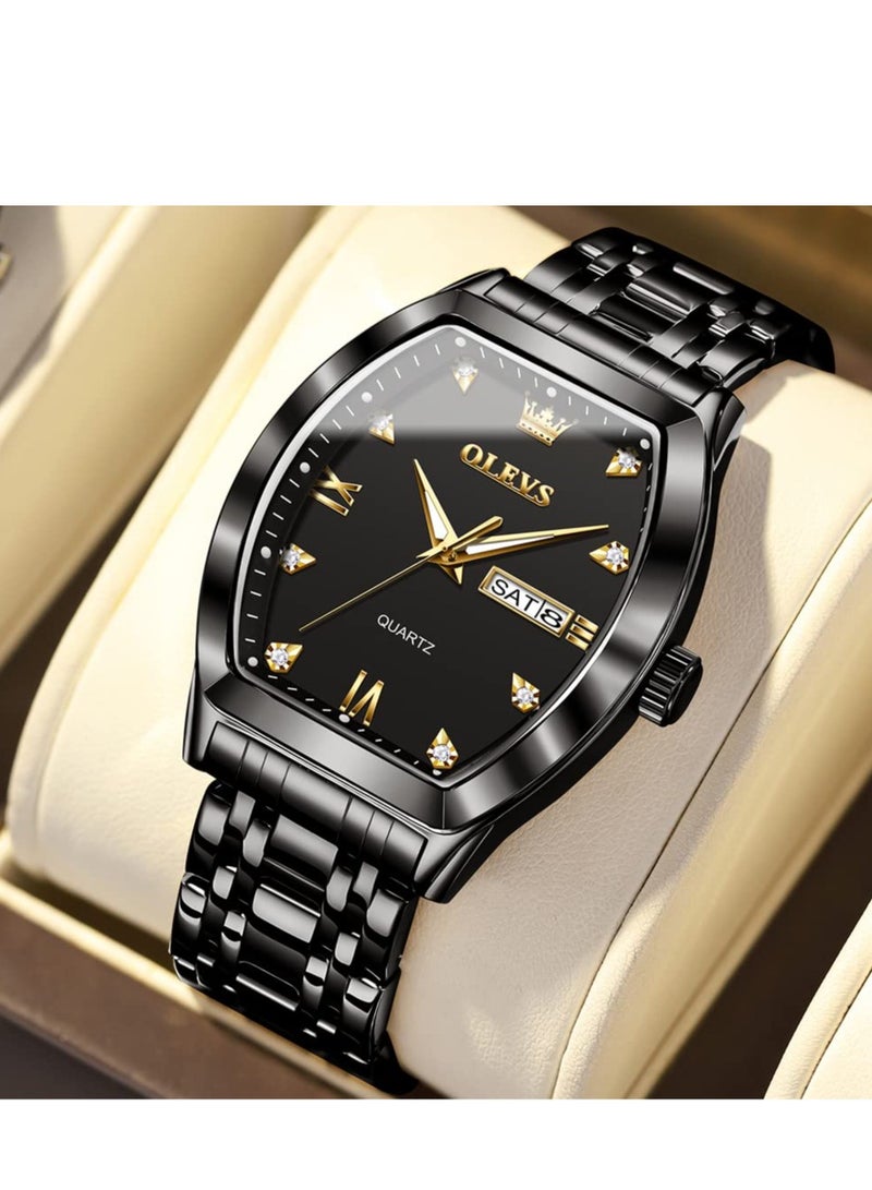أوليفز OLE vs Men هي ساعة كوارتز تناظرية ماسية فاخرة للأعمال 5528 - Image 1