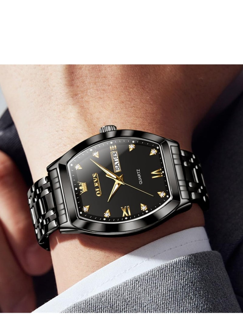 أوليفز OLE vs Men هي ساعة كوارتز تناظرية ماسية فاخرة للأعمال 5528 - Image 2