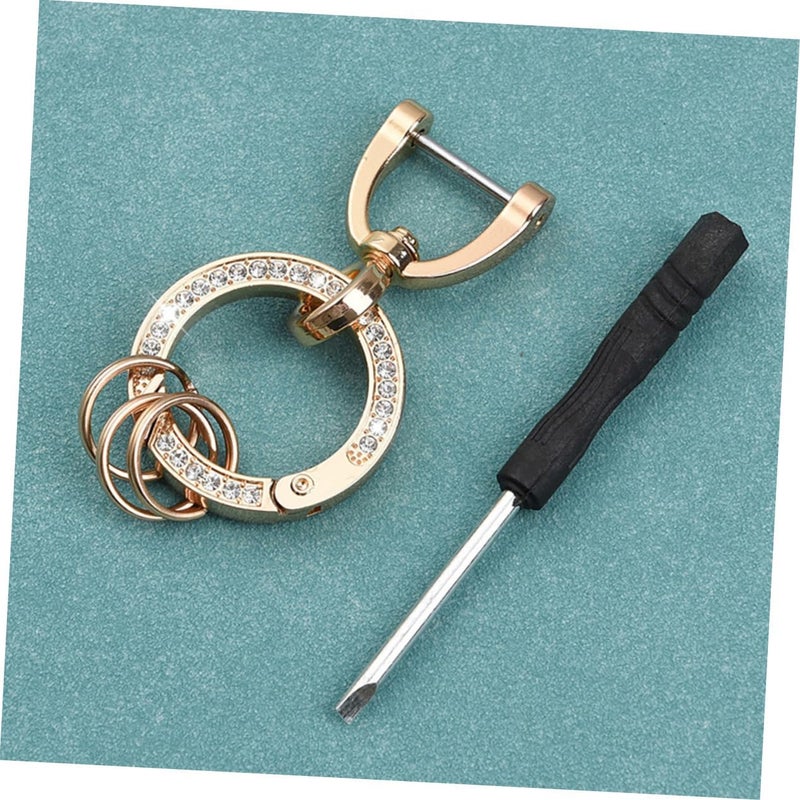 Alipis 2 Pcs Rhinestone Keychains for Car Key Rings Zinc Alloy Keychain Decor Stylish Key Holder for Vehicle Accessories - Image 5