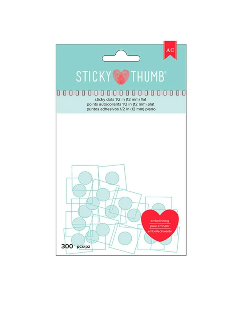 AC Sticky Thumb Sticky Flat Dots 1/4in 300pcs - Image 1