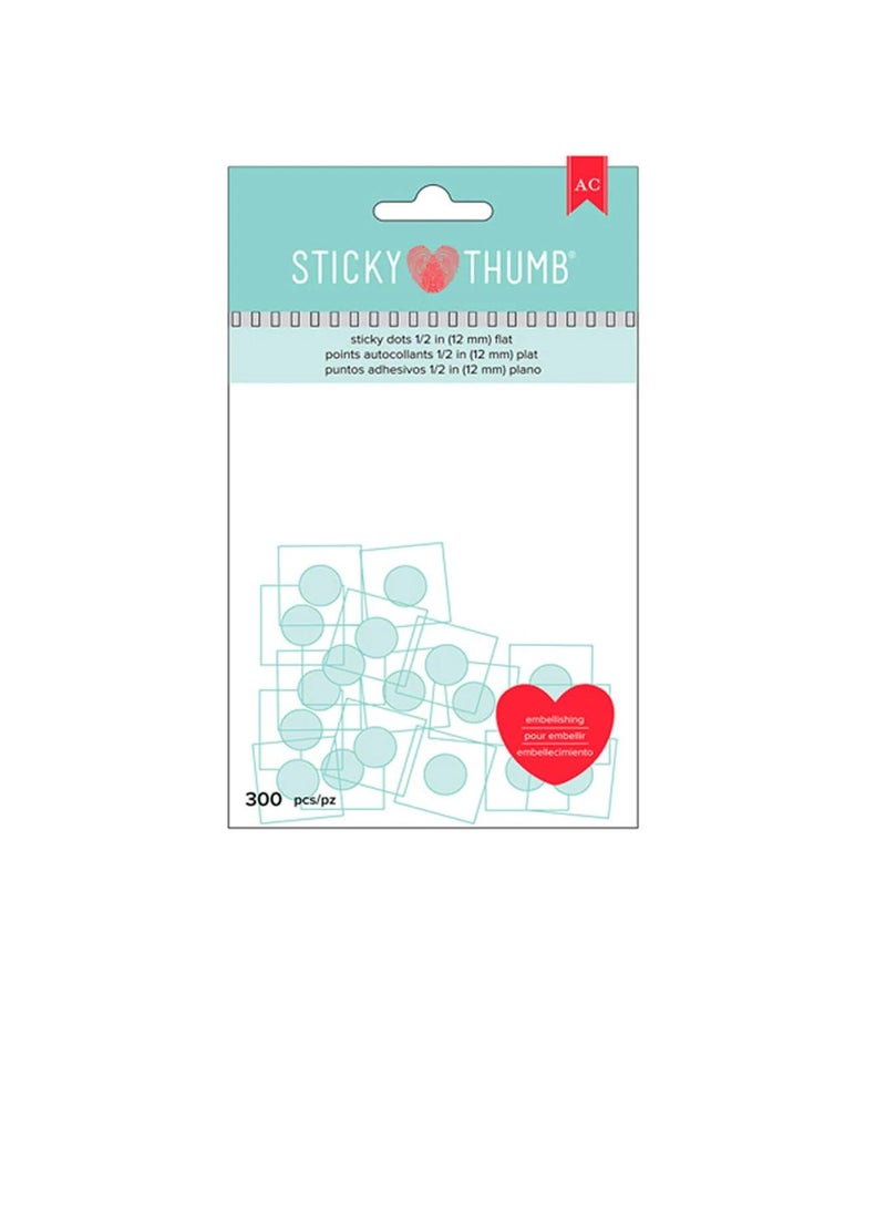 AC Sticky Thumb Sticky Flat Dots 1/4in 300pcs - Image 3
