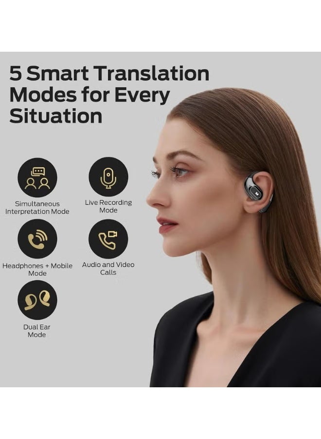 Monster Black Wireless Open Ear Bluetooth Earbuds with Charging Case, Air Conduction Sports Earphones, HD Stereo Sound, Rechargeable Ear Hook Headset with Built-in Mic, Secure Comfortable Fit for Running Gym Cycling Travel Gaming & Daily Use - Image 2