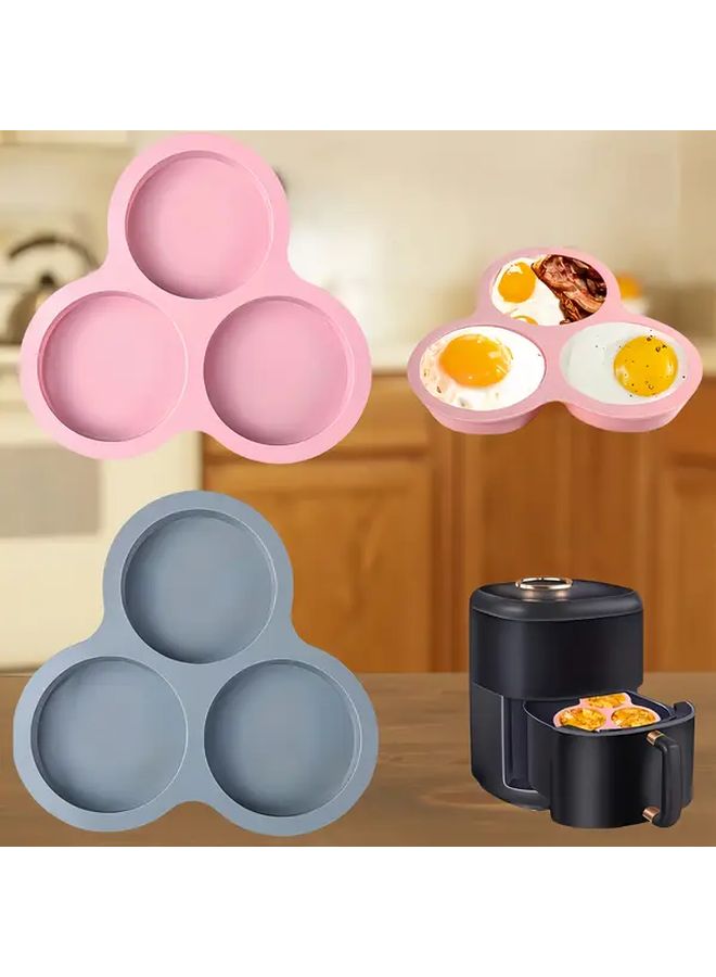 2 Pack Gray Reusable Baking Molds Flexible Triangle Cake Tray For Microwave And Oven - Image 1