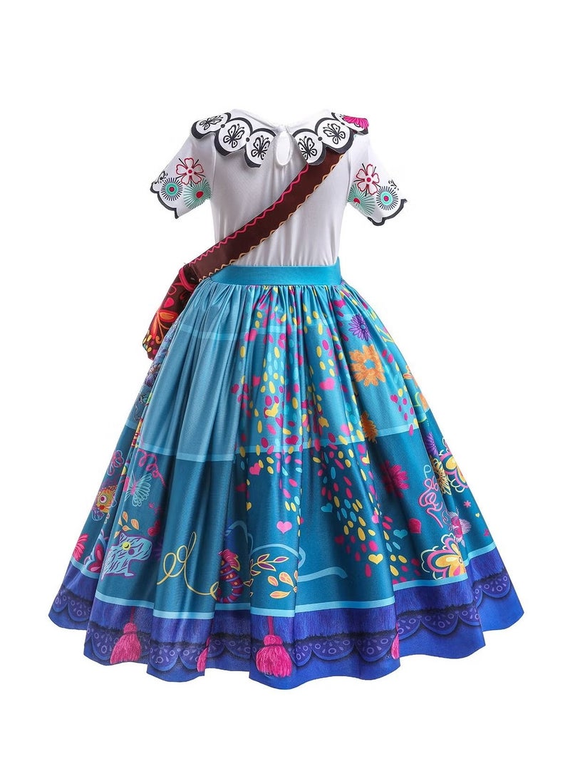 Encanto Girls Princess Mirabelle Costume Dress with Bag Girls Costume from Encanto Animation  - Image 4