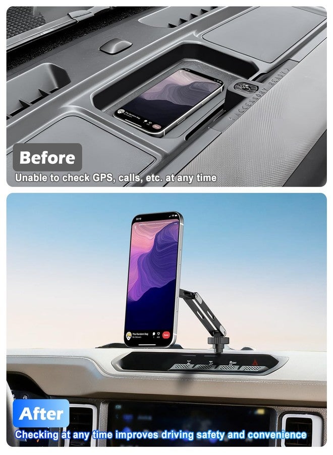 CloudValley Phone Mount for Ford Bronco 2021 2022 2023 2024 2/4 Door, Strong Hold for MagSafe Compatible iPhone 17 16 15 14 13 12 Series, Adjustable 360°/180°, Easy Installation, Aluminum Alloy - Image 3