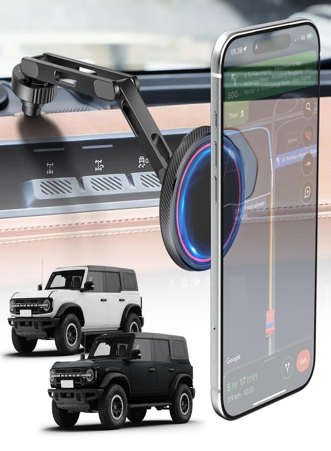 CloudValley Phone Mount for Ford Bronco 2021 2022 2023 2024 2/4 Door, Strong Hold for MagSafe Compatible iPhone 17 16 15 14 13 12 Series, Adjustable 360°/180°, Easy Installation, Aluminum Alloy - Image 1