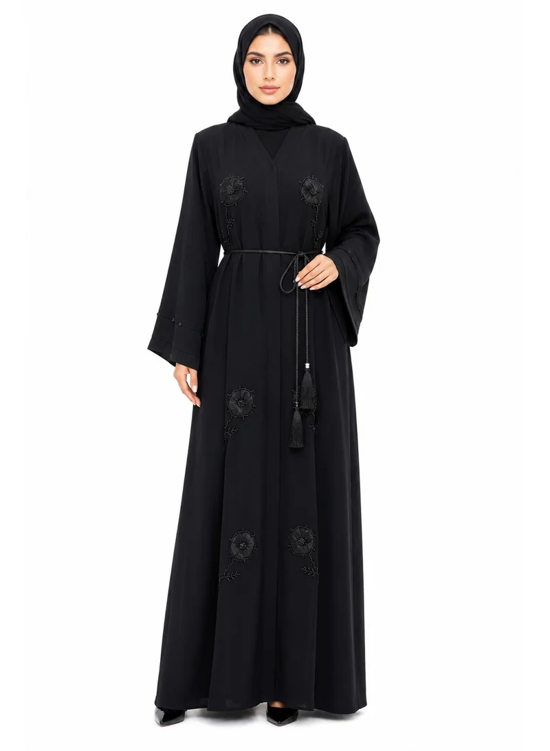 Reem Abayas Women's Embellished Abaya with Matching Sheila