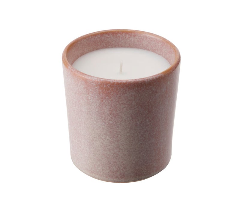 Scented Candle in Ceramic Jar, Jasmine, Pink, 50 Hour Burn Time Jasmine, Pear, Ginger and Lily of the Valley Fragrance Candle for Home Decor, Relaxation and Romantic Ambience - Image 1