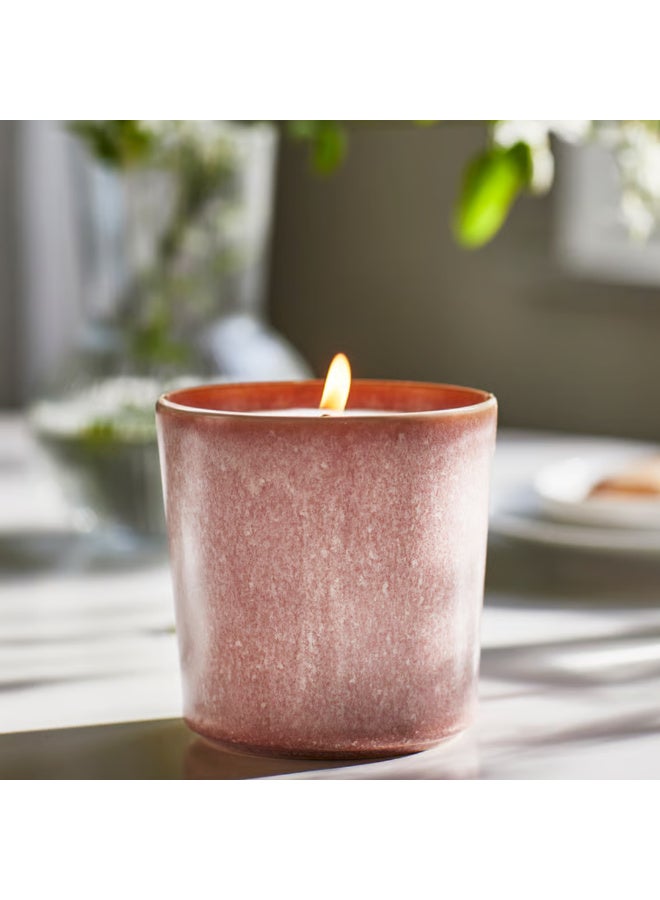 Scented Candle in Ceramic Jar, Jasmine, Pink, 50 Hour Burn Time Jasmine, Pear, Ginger and Lily of the Valley Fragrance Candle for Home Decor, Relaxation and Romantic Ambience - Image 5