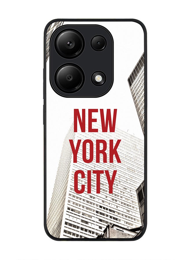 Stylizedd Rugged Black Edge Case for Xiaomi Redmi Note 13 Pro 4G / Xiaomi Poco M6 Pro 4G, Slim fit Case Thin Cover -  New York - Skyscraper - Image 1
