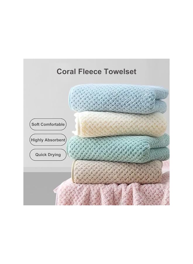 The Bros Microfiber Towels, 5 Pack, Highly Absorbent, Ultra Soft Coral Fleece, Quick Drying, Multi-Colour Bath Towels for Bathroom, Spa, Gym, 35 x 75 cm (A - 5 Pack) - Image 2
