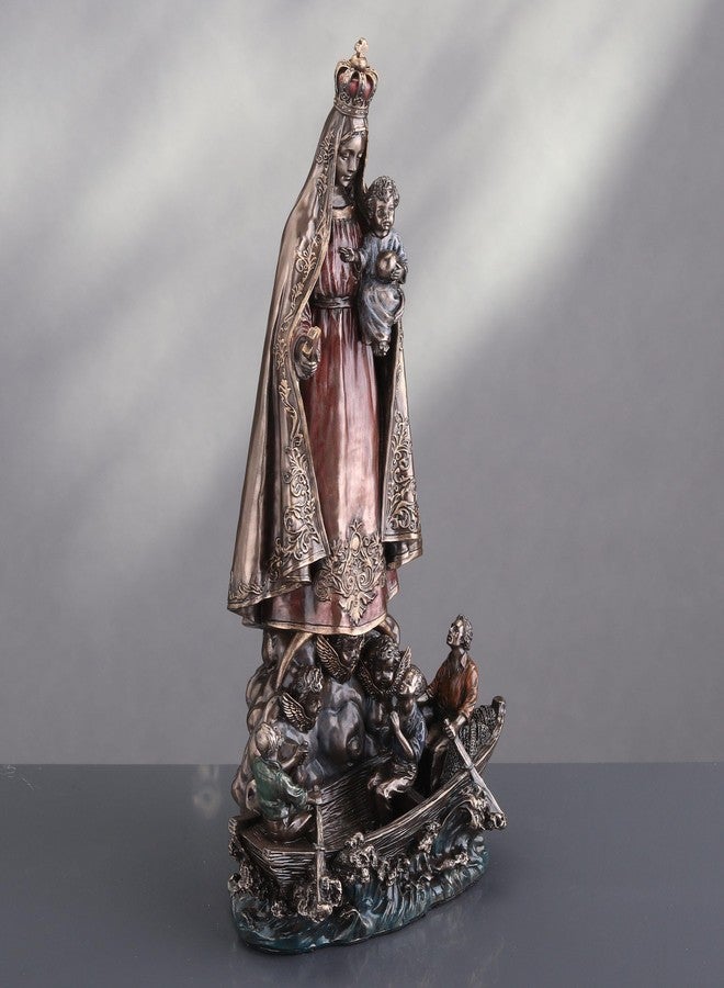 فيرونيز ديزاين تمثال ديني من تصميم فيرونيز، مقاس 10 5/8 بوصة، سيدة المحبة، مصنوع من الراتنج المصبوب على البارد، بلمسة نهائية برونزية. - Image 3