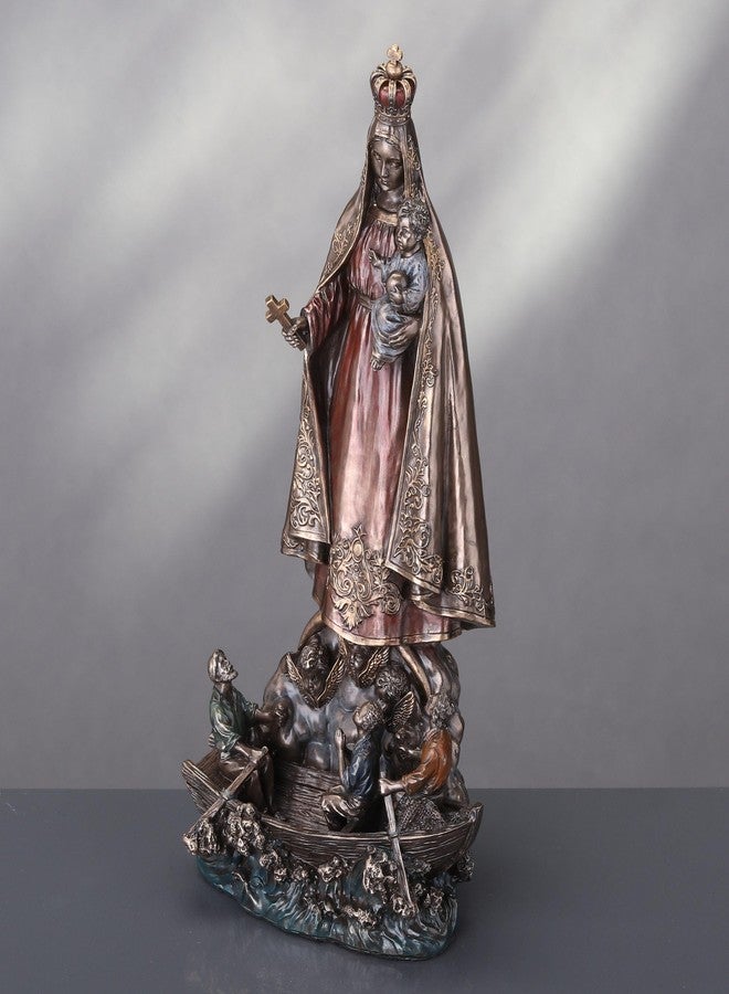 فيرونيز ديزاين تمثال ديني من تصميم فيرونيز، مقاس 10 5/8 بوصة، سيدة المحبة، مصنوع من الراتنج المصبوب على البارد، بلمسة نهائية برونزية. - Image 4