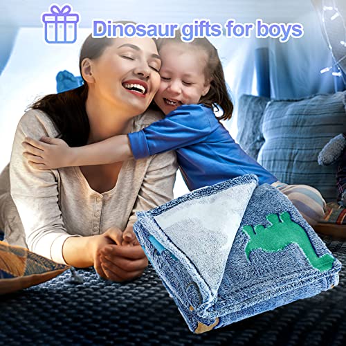 TEHALK Personalized Dinosaur Blanket for Boys - Glow in The Dark, Soft Fleece Throw for Kids and Toddlers, 60 Inches - Image 5
