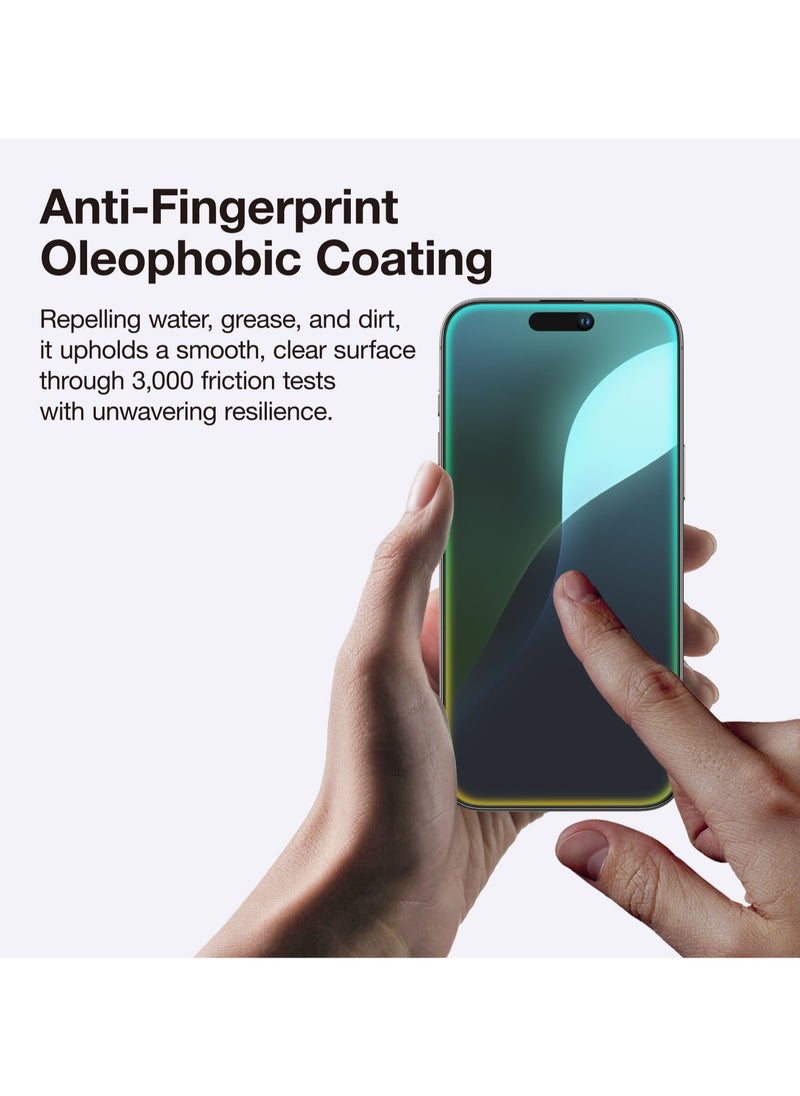 AMAZINGthing Anti Glare Supreme Glass for iPhone 16 PRO Screen Protector Tempered Glass with Titan Shield Dust Proof Filter and Easy Install Tray - [Matte 2.75D]  - Image 4