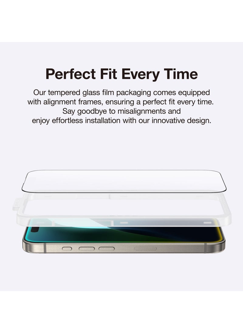 AMAZINGthing Anti Glare Supreme Glass for iPhone 16 PRO Screen Protector Tempered Glass with Titan Shield Dust Proof Filter and Easy Install Tray - [Matte 2.75D]  - Image 5