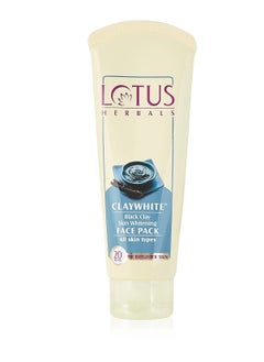 LOTUS HERBALS Clay White Black Clay Skin Whitening Face Pack 60g  - Image 1