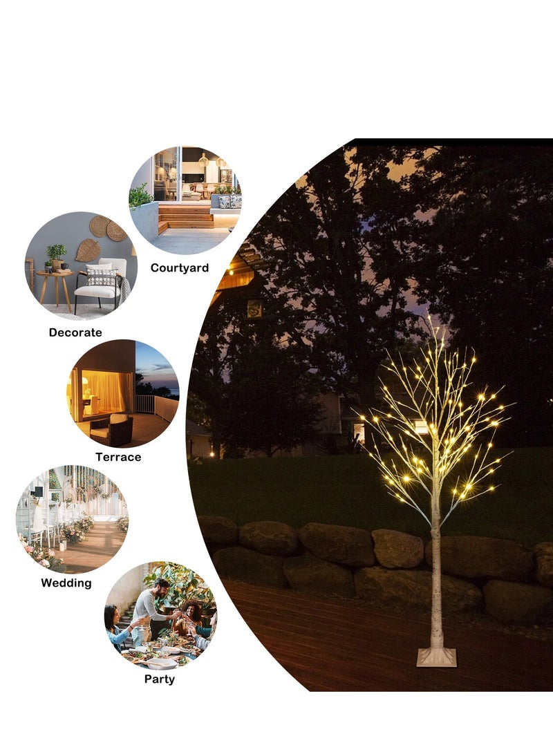 DubaiGallery شجرة سقوط صناعية مع أضواء شجرة LED مضاءة مسبقًا لتزيين الشرفة المنزلية في الأماكن المغلقة والمفتوحة - Image 3