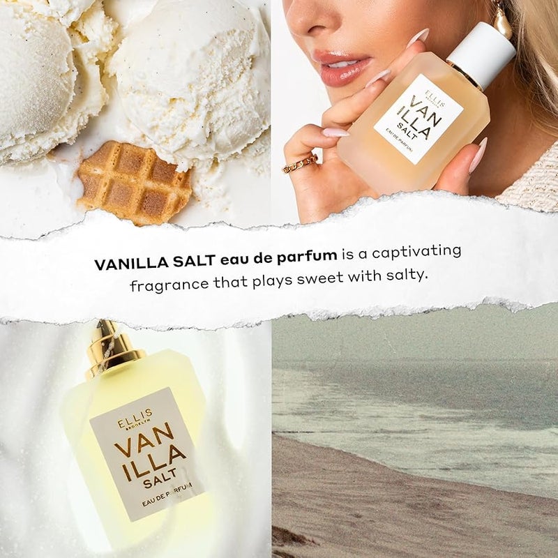 إليس بروكلين Ellis Brooklyn VANILLA SALT Eau de Parfum Travel Spray 0.33oz / 10ml - Gourmand Vanilla Perfume with Sea Salt, Luminous Musk, and Jasmine- Clean, Vegan, Cruelty-Free, Long Lasting Perfumes for Women - Image 5