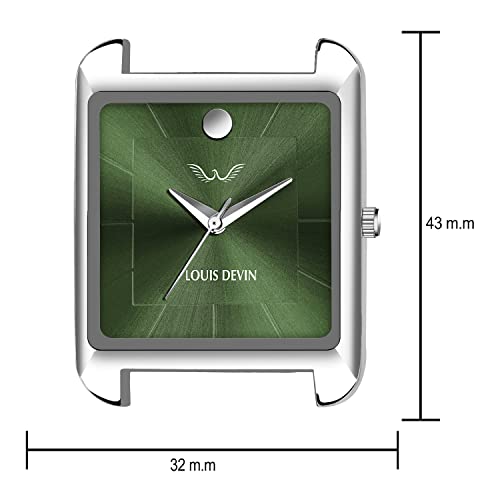 LOUIS DEVIN Green Silicone Strap Analog Wrist Watch for Men (Green Dial) | LD-G057SLC-GRN - Image 4