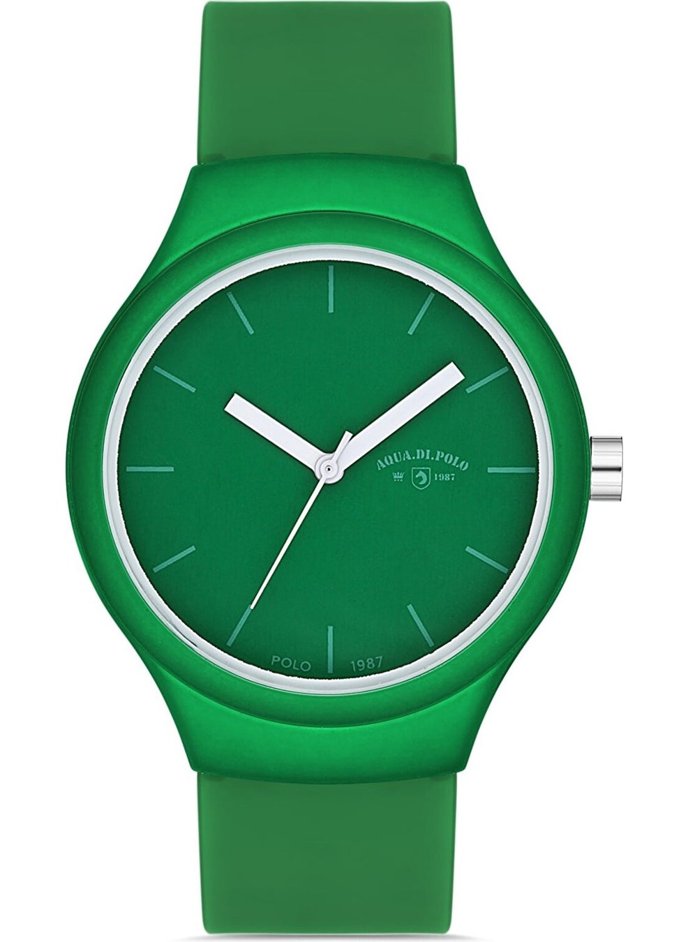Aqua Di Polo 1987 Women's Green Silicone Strap Analog Wristwatch A9643  - Image 3