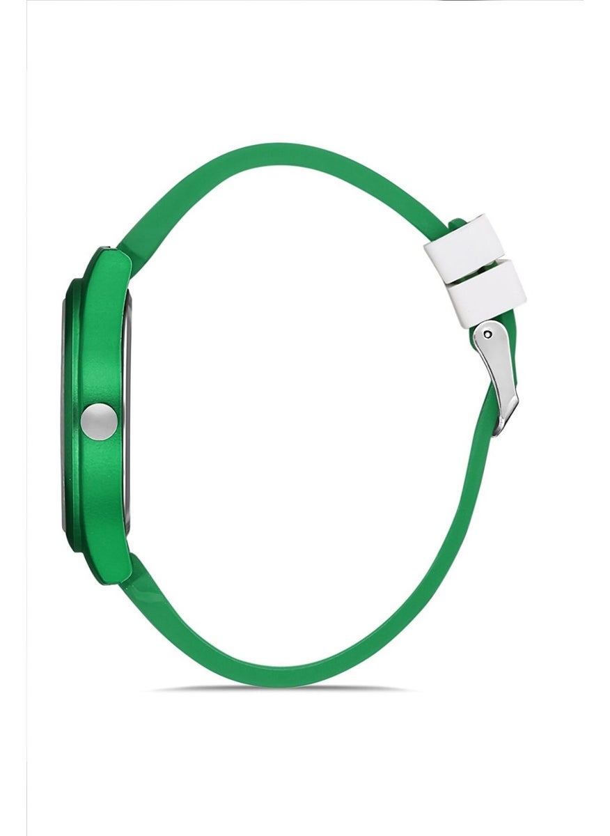 Aqua Di Polo 1987 Women's Green Silicone Strap Analog Wristwatch A9643  - Image 4