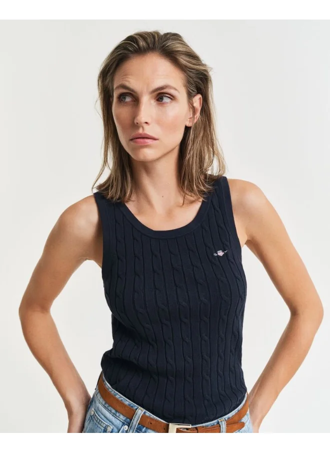 GANT Gant Stretch Cotton Cable Tank Top