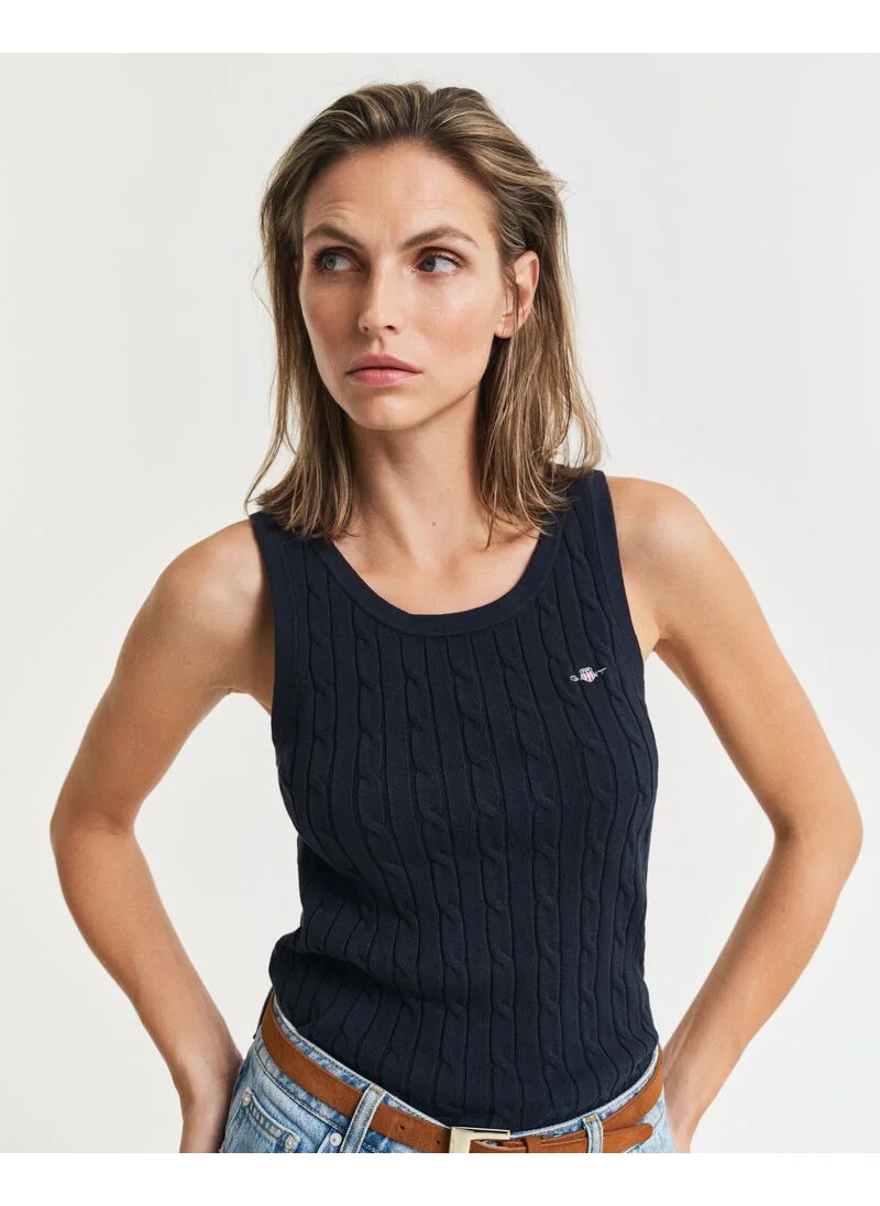 GANT Gant Stretch Cotton Cable Tank Top