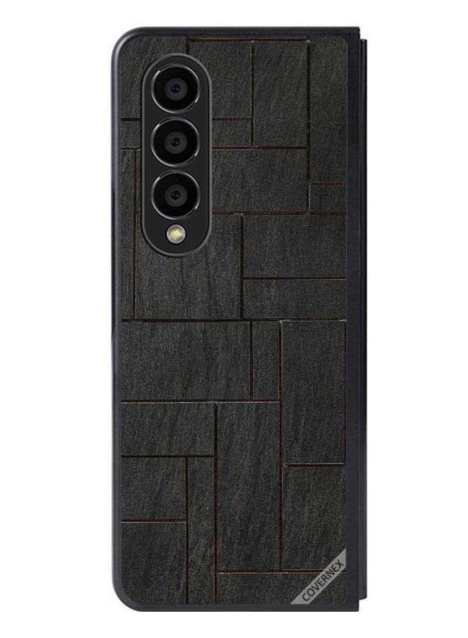 Covernex Protective Case Cover For Samsung Galaxy Z Fold 4 Stones Wall Pattern - Image 1