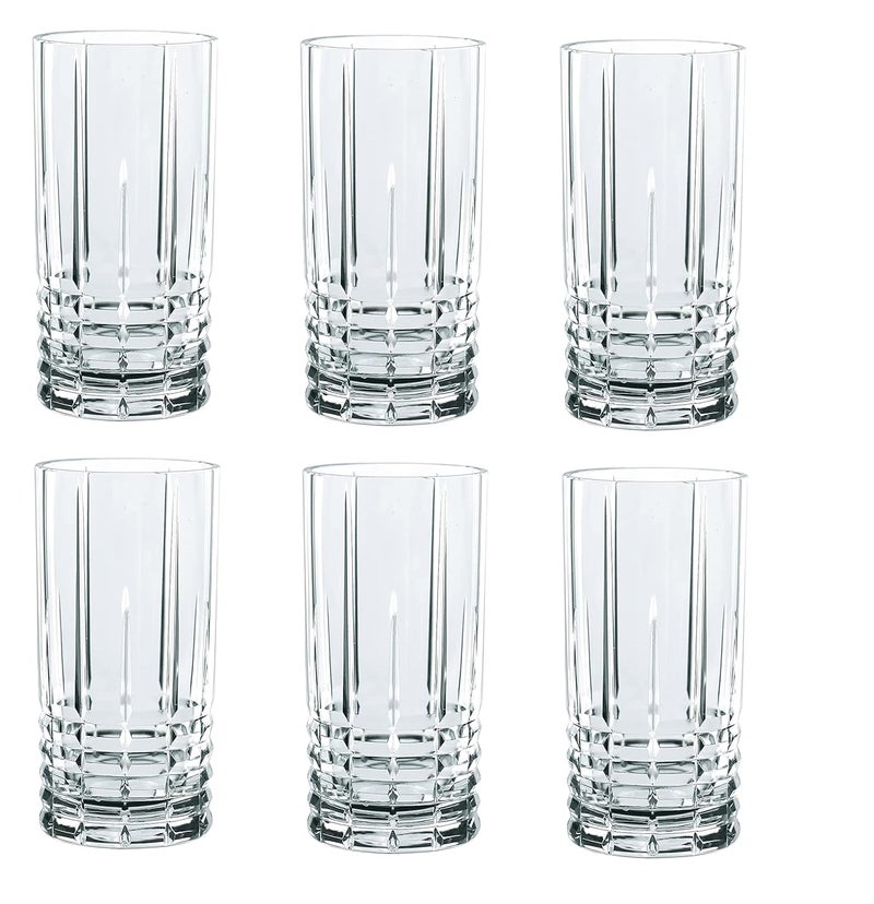MORGHULIS Highball Drinking Glass Clear Heavy Base Tall Bar Glass Crystal Tall Highball Glass Beautifully Designed Drinking Tumblers for WaterJuiceWineBeer and Cocktails Set of 6 - Image 5