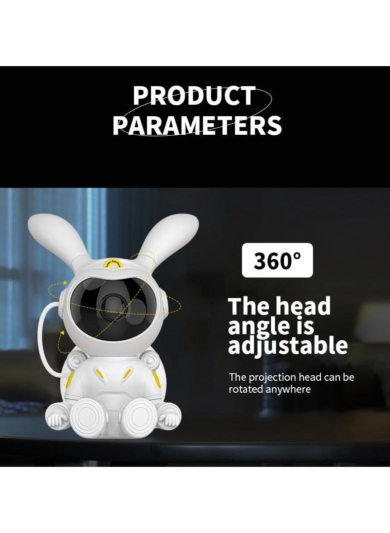 PEETTA Space Rabbit Projector, Suitable for Bedroom Galaxy Projector, Aurora Projector, Night Light Projector Suitable for Children's and Adult playrooms, Home theaters, Ceilings, and Room Decoration - Image 3