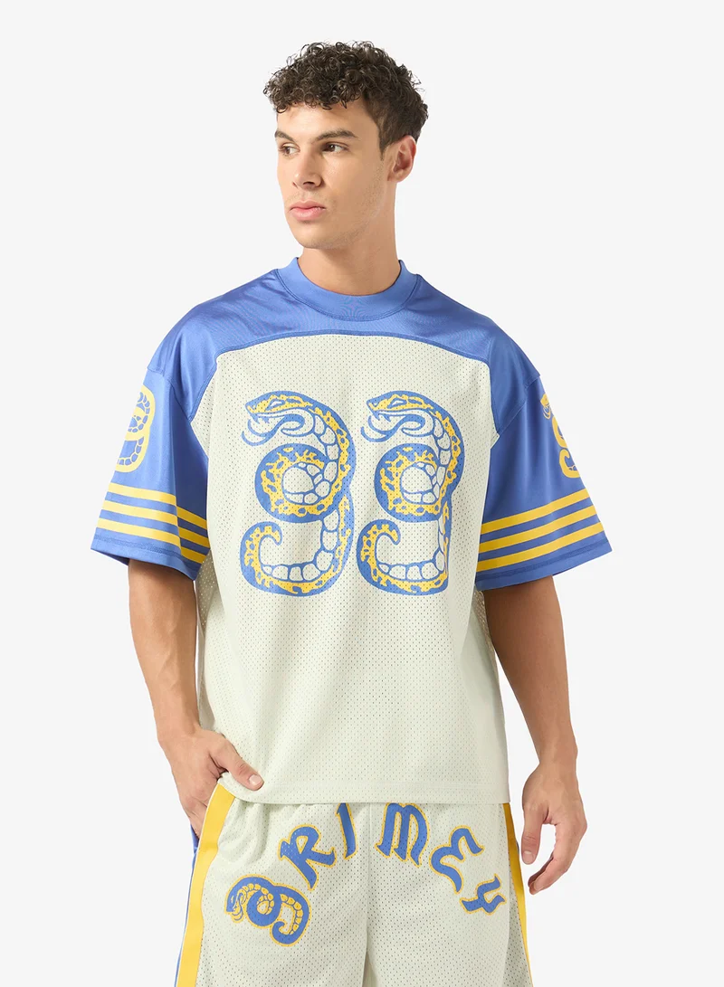 جرايمي Droppin Science Mesh Boxy Football Jersey