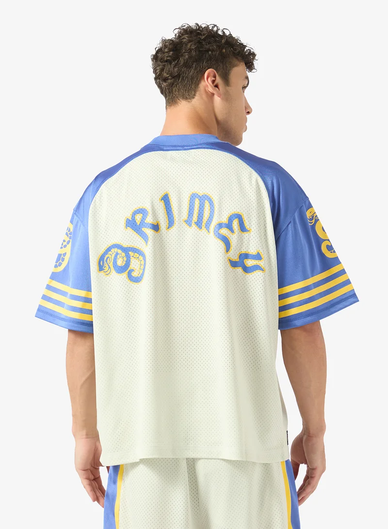 جرايمي Droppin Science Mesh Boxy Football Jersey