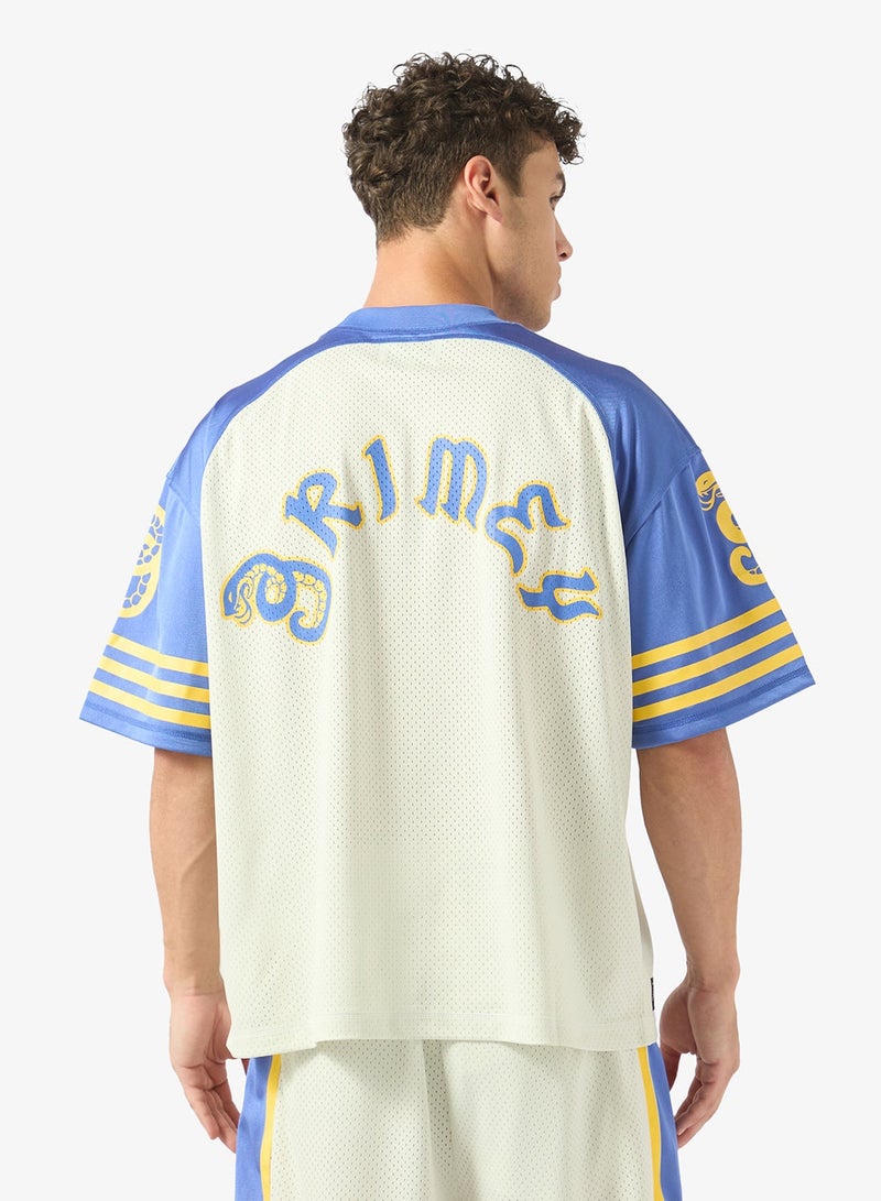 Grimey Droppin Science Mesh Boxy Football Jersey - Image 2