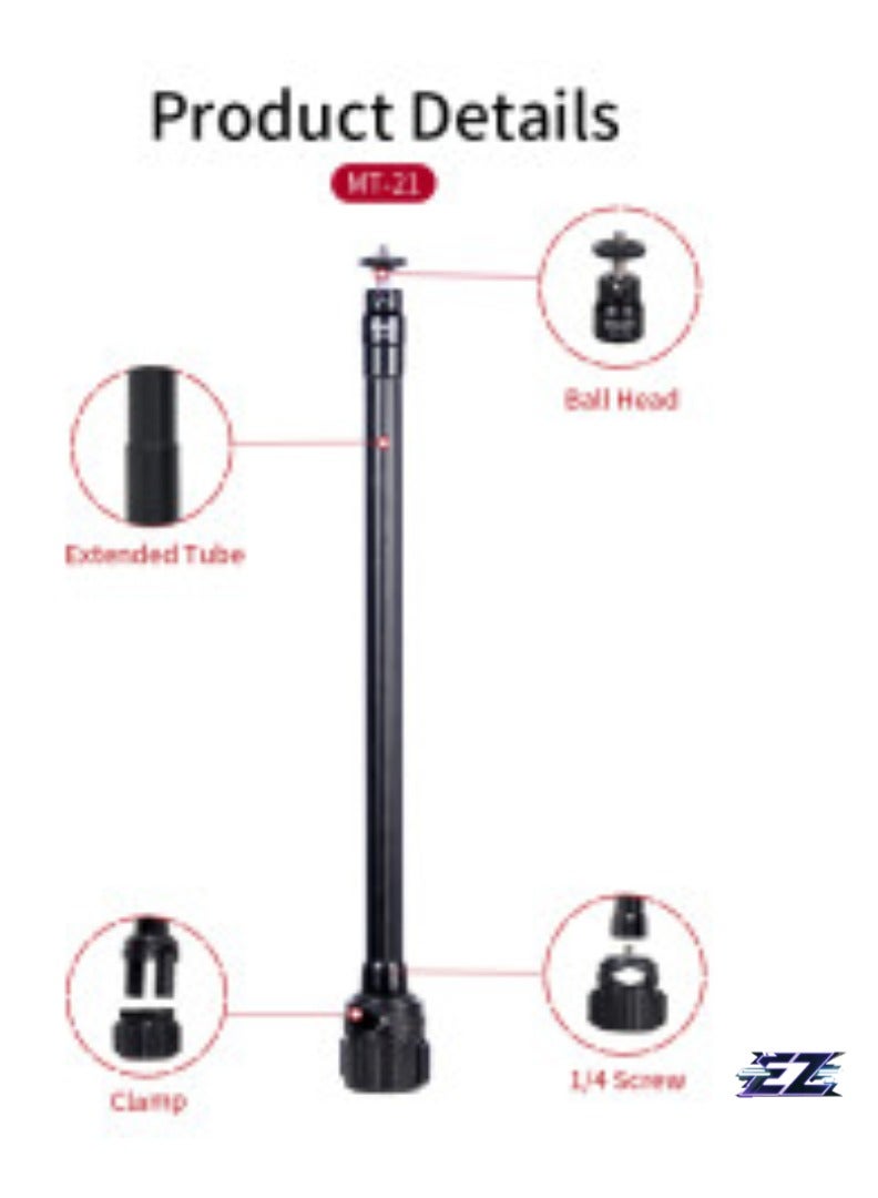ELTRAZONE Adjustable Extension Arm Stand for Cameras, Microphones & Lights, Max Height 600mm, 1.5kg Load Capacity" - Image 2