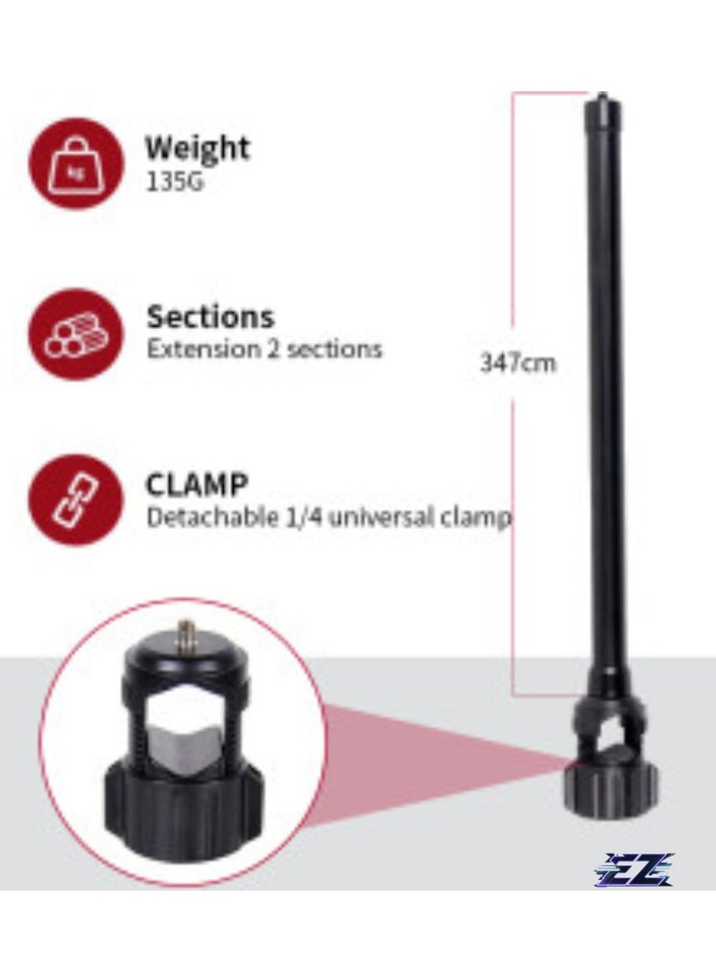 ELTRAZONE Adjustable Extension Arm Stand for Cameras, Microphones & Lights, Max Height 600mm, 1.5kg Load Capacity" - Image 3