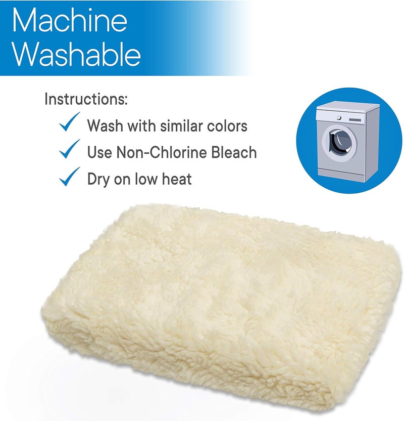 RMS Knee Walker Pad Cover - Plush Synthetic Faux Sheepskin Scooter Seat Cushion - Padded Foam for Comfort During Injury - Washable and Reusable - Fits Most Knee Scooters - Image 4