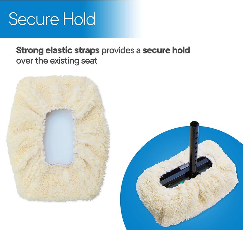 RMS Knee Walker Pad Cover - Plush Synthetic Faux Sheepskin Scooter Seat Cushion - Padded Foam for Comfort During Injury - Washable and Reusable - Fits Most Knee Scooters - Image 3