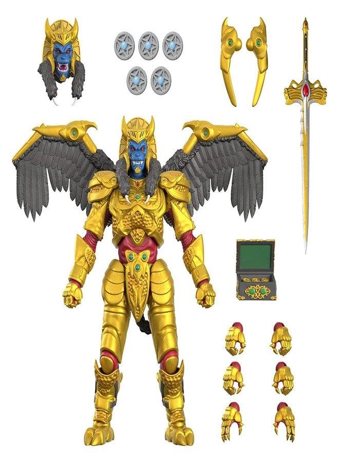 Super7 ULTIMATES! Mighty Morphin Power Rangers Goldar - 8" Power Rangers Action Figure with Accessories Classic TV Show Collectibles and Retro Toys - Image 1