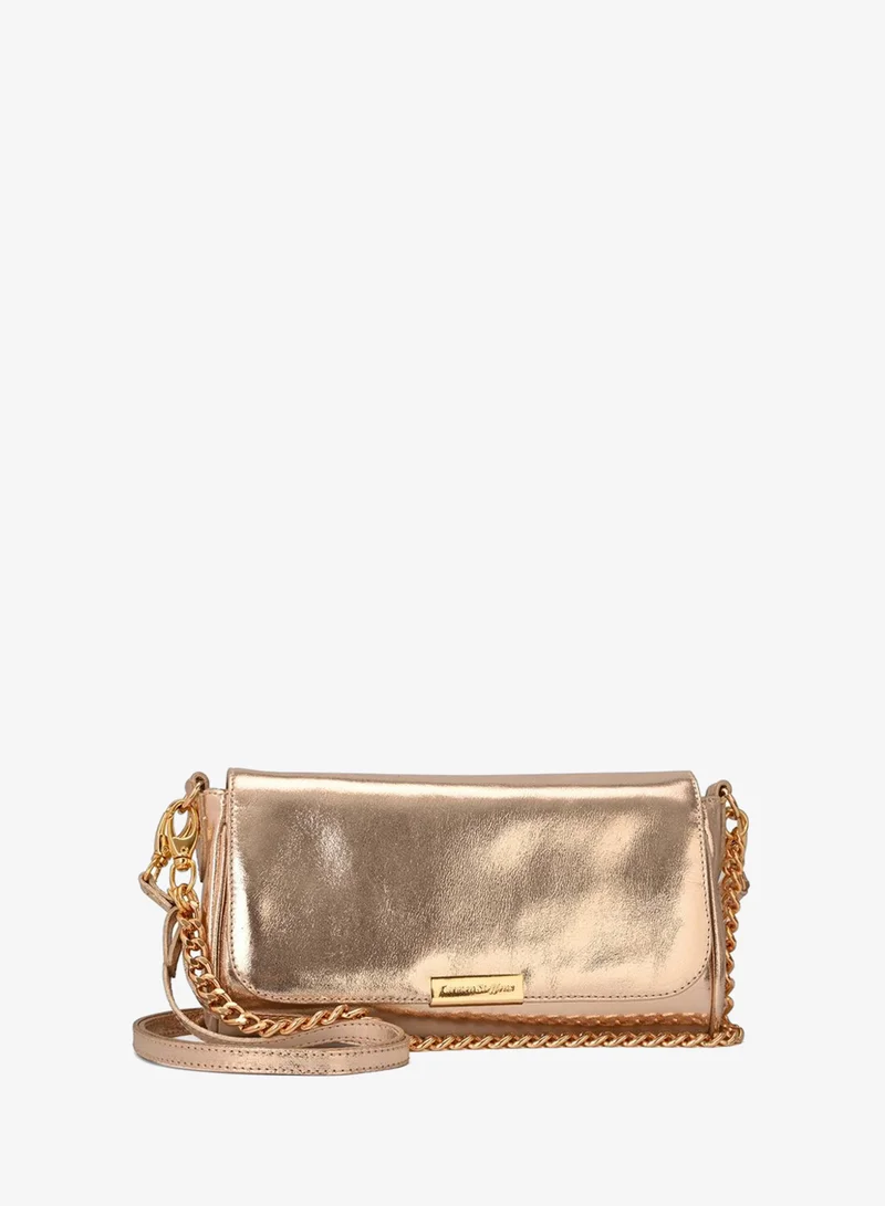 Carmen Steffens Golden Gold Baguette Bag